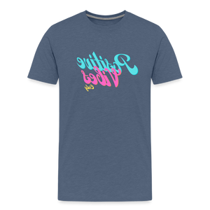 Positive Vibes Only - Tee For Me Men's Premium T-Shirt - heather blue