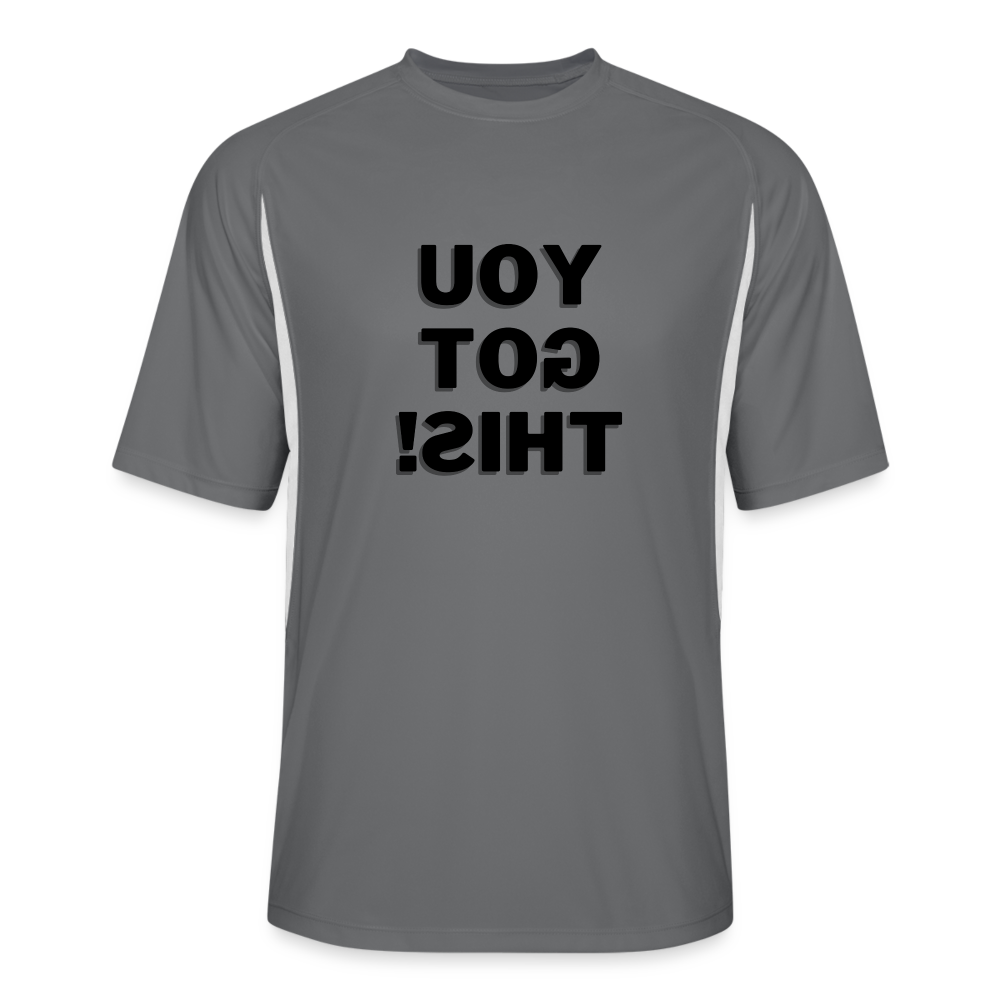 Men’s Cooling Performance Jersey (You Got This!, black text) - dark gray/white