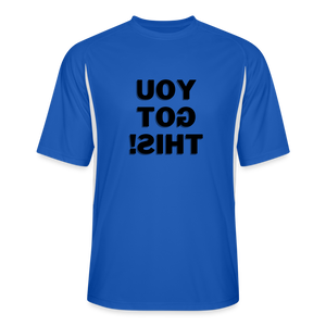Men’s Cooling Performance Jersey (You Got This!, black text) - royal/white