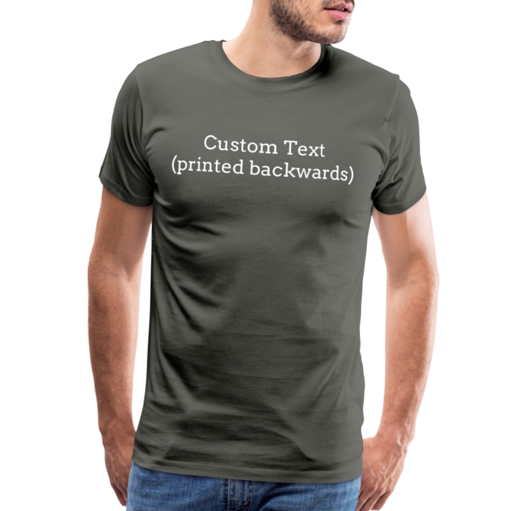 Tee For Me Men's Premium T-Shirt (Custom Text) - asphalt gray