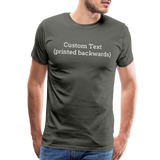 Tee For Me Men's Premium T-Shirt (Custom Text) - asphalt gray