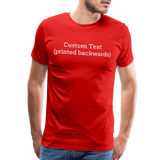 Tee For Me Men's Premium T-Shirt (Custom Text) - red