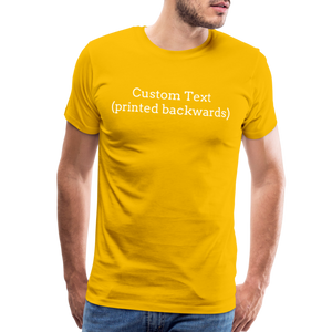 Tee For Me Men's Premium T-Shirt (Custom Text) - sun yellow