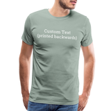Tee For Me Men's Premium T-Shirt (Custom Text) - steel green