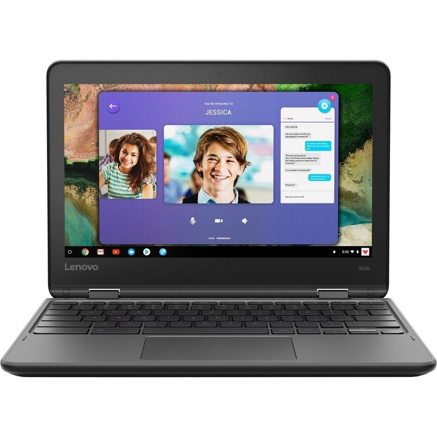 Lenovo 300e Chromebook 2nd Gen 81MB004EUS 11.6" Touchscreen Convertible 2 in 1 Chromebook - HD - 1366 x 768 - Intel Celeron N4020 Dual-core (2 Core) 1.10 GHz - 4 GB Total RAM - 32 GB Flash Memory - Black